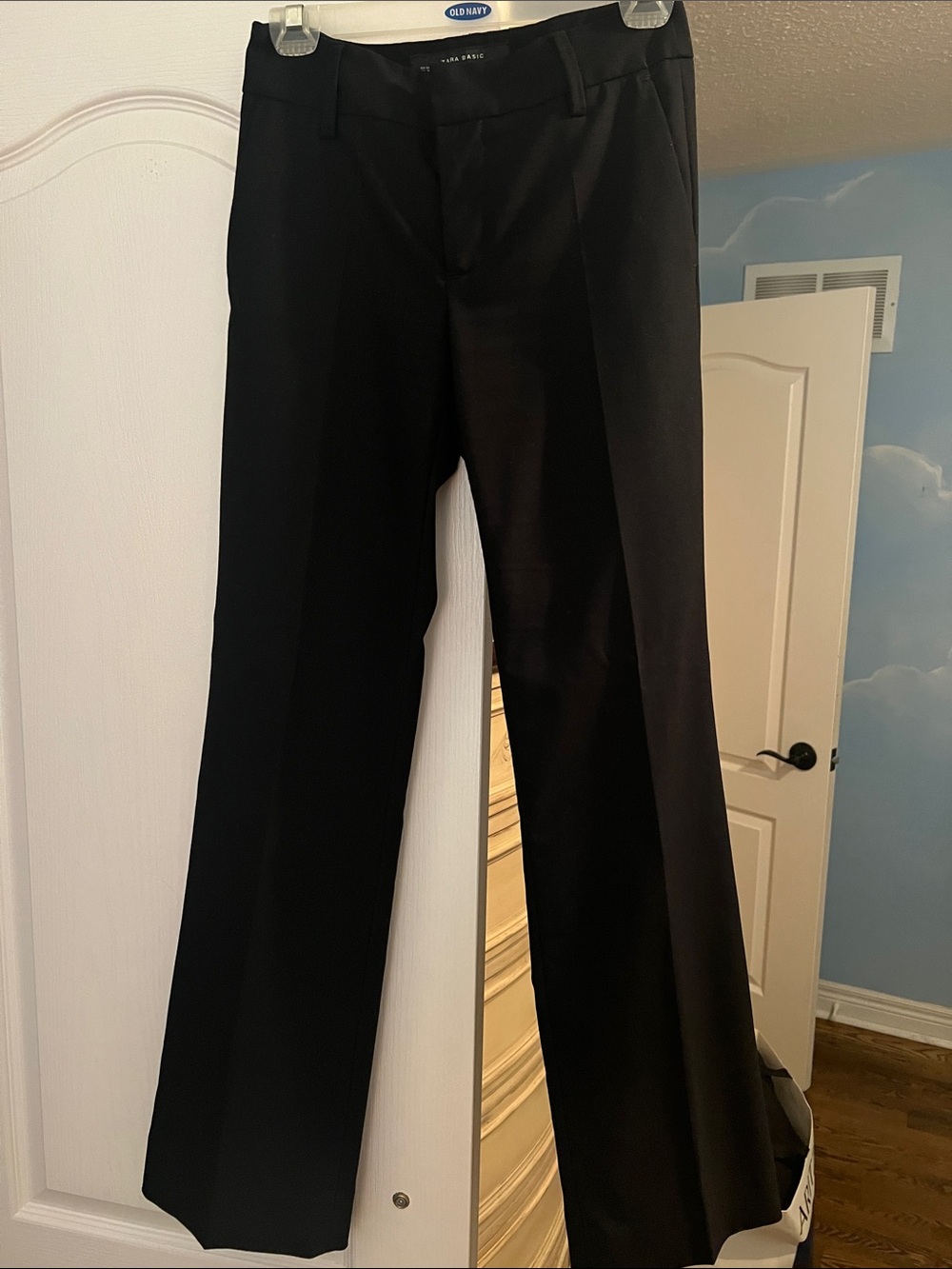 Zara Black Straight-Leg Women's Dress Pants